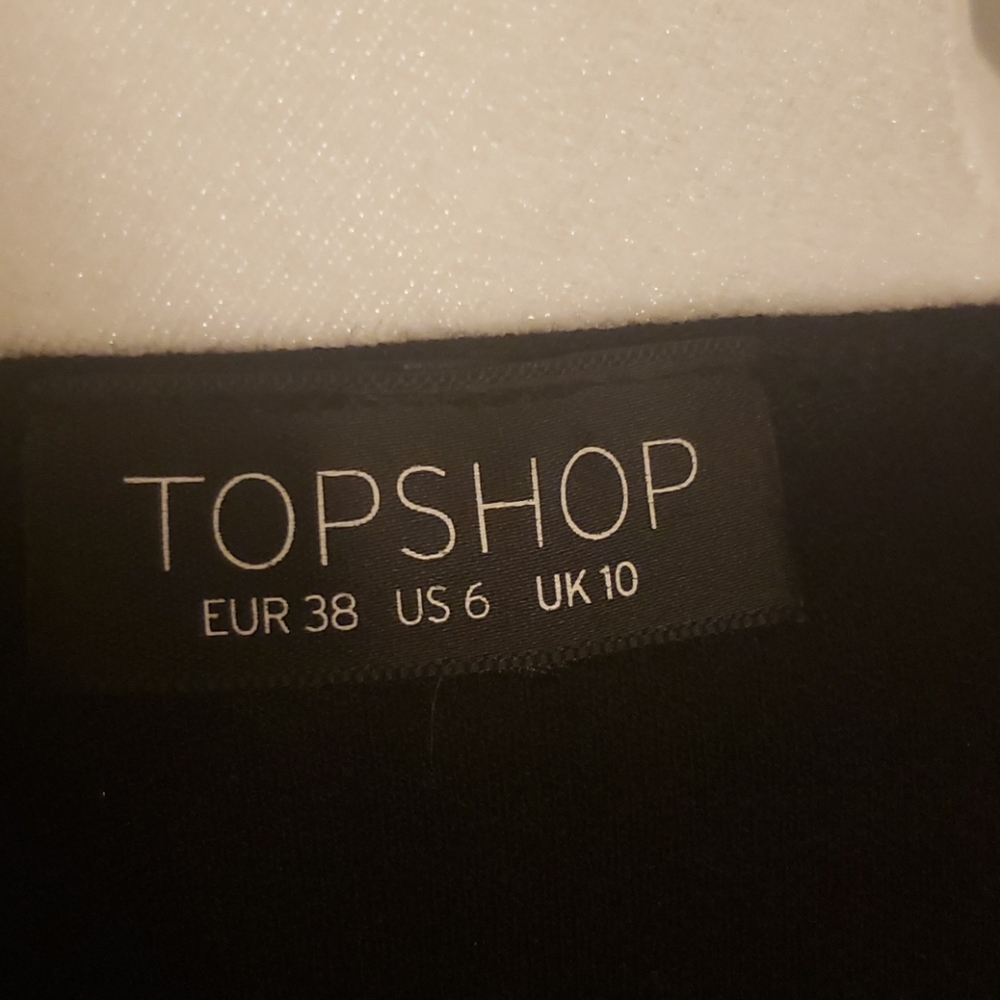 Topshop Black Long Sleeved Skater Dress - Picture 5 of 5